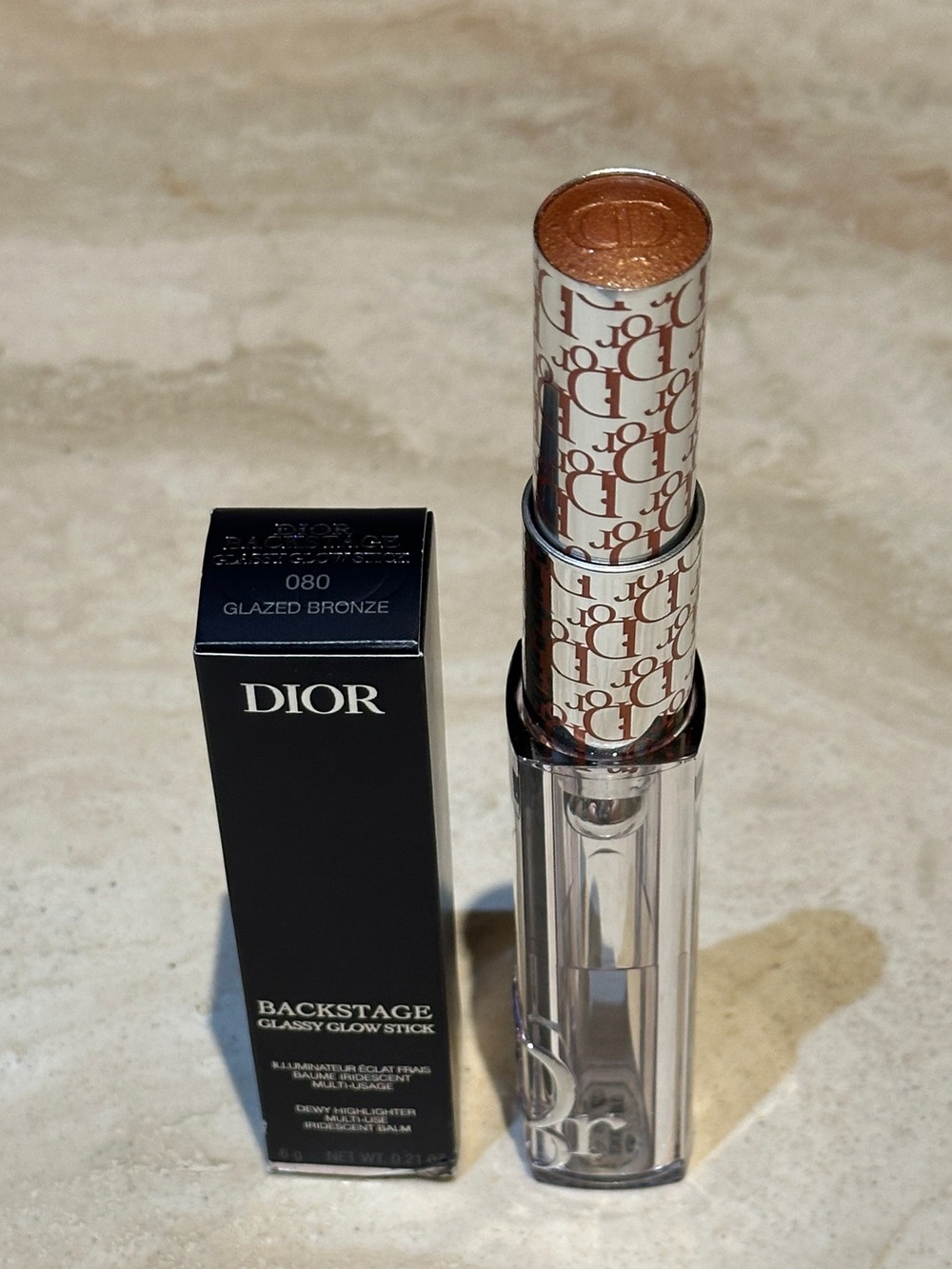 Dior Backstage Glassy Glow Stick Multi-Use Stick Highlighter - 080 Glazed Bronze